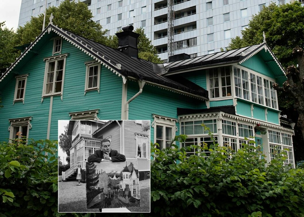 Den grönturkos trävillan i Hagalund byggdes av Olle Olssons morfar.