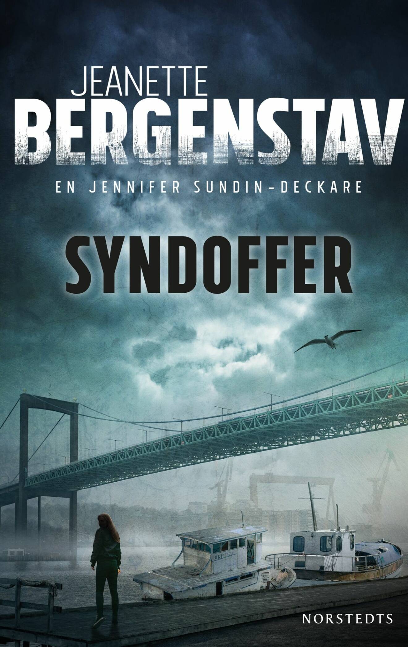 Omslaget till deckaren Syndoffer av Jeanette Bergenstav som ges ut den 2 december 2021.