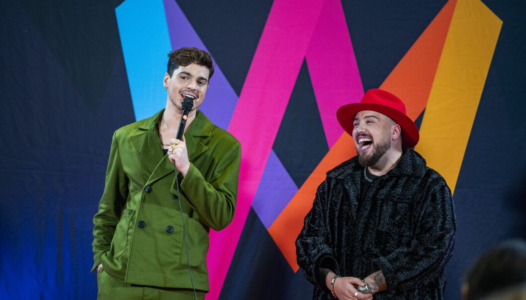 Anis Don Demina och Oscar Zia i Melodifestivalen.