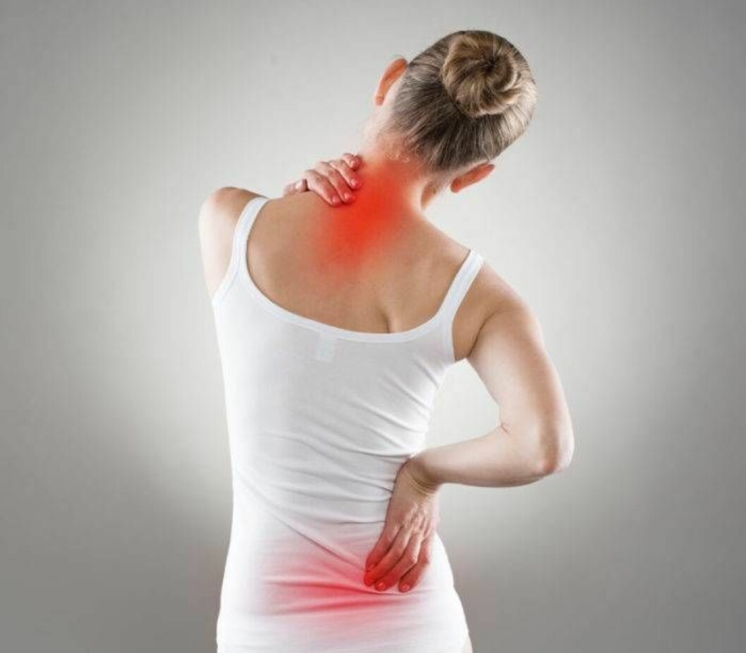 En intensiv smärta i ryggen kan vara osteoporos, men misstas ofta för ryggskott. Foto: Shutterstock/IBL Osteoporos, eller benskörhet, kan leda till kotkompression i ryggen.