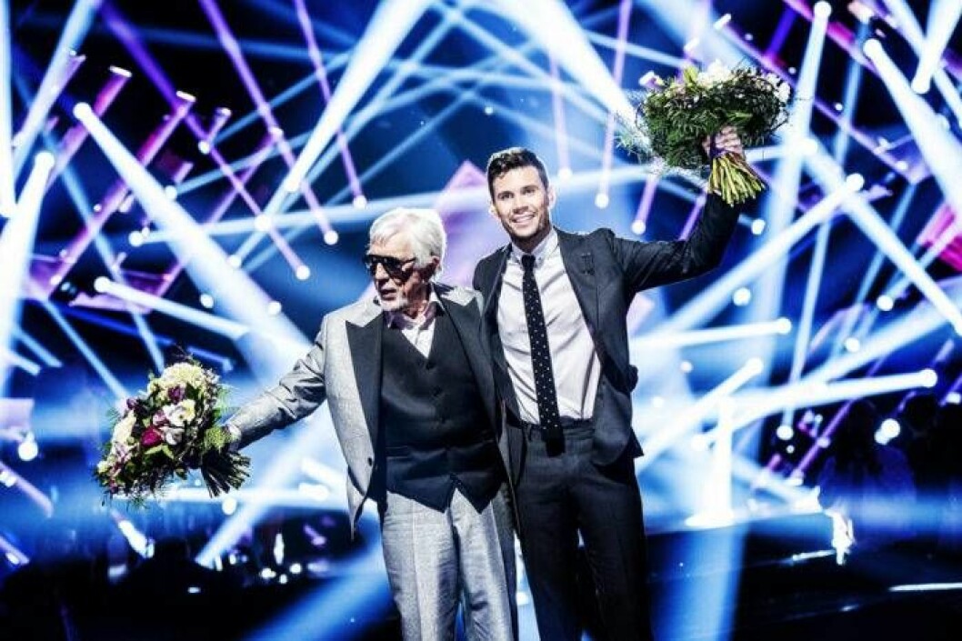 Veteranen Owe Thörnqvist och vinnaren Robin Bengtsson. Bild: Aftonbladet / IBL Bildbyrå Veteranen Owe Thörnqvist och mello-vinnaren Robin Bengtsson