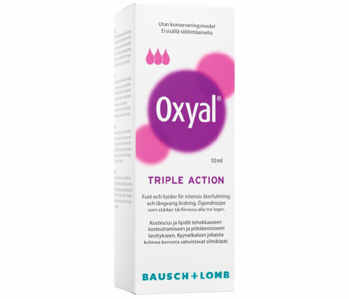 Oxyal Triple Action, ögondroppar, torra ögon
