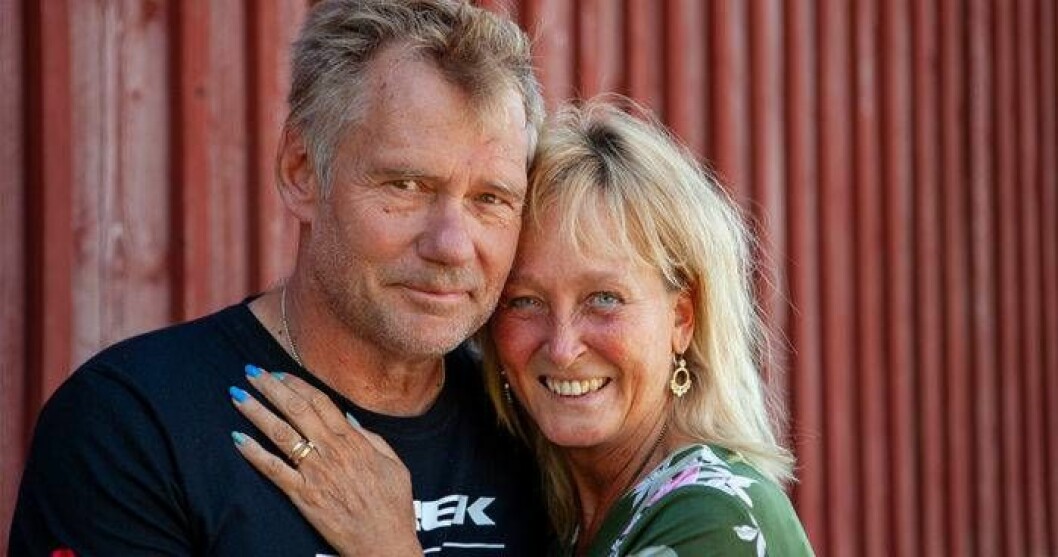 Christer är Pamelas livs kärlek. – Utan hans stöd hade jag aldrig orkat hålla ut i kampen mot cancern. Pamela Andersson och maken Christer.