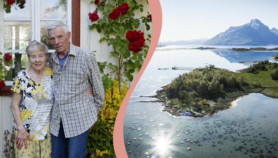 Ett äldre par som bor på en egen ö i Norge.