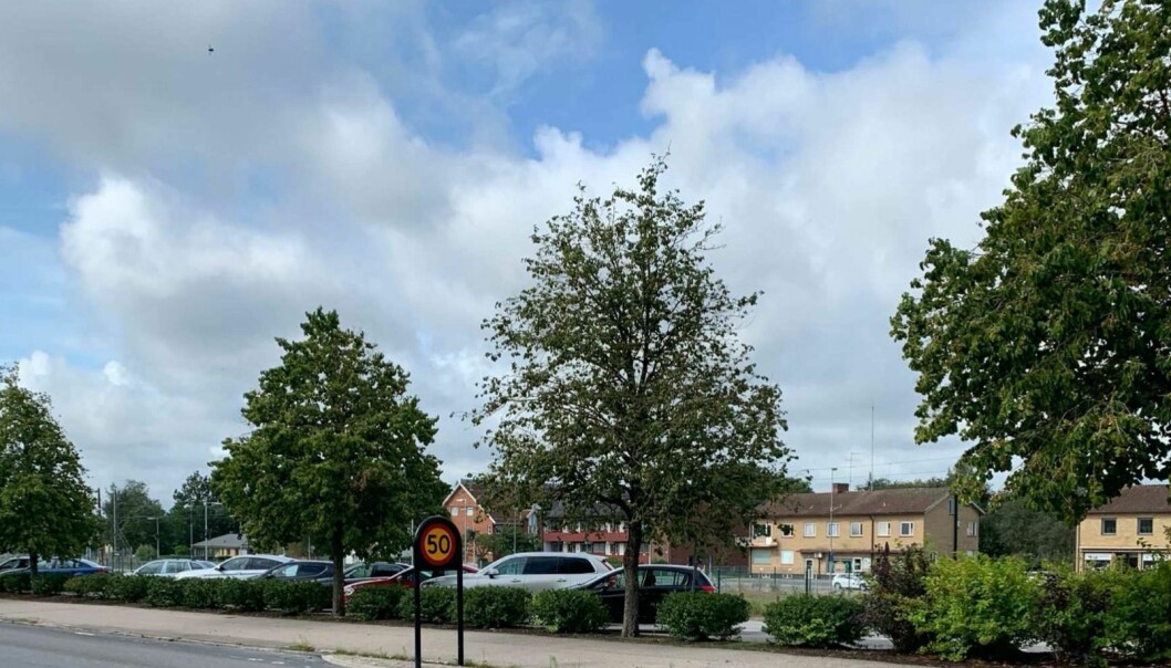 Parkering i Markaryd där Gert-Inges glasögon hittades Parkering Markaryd