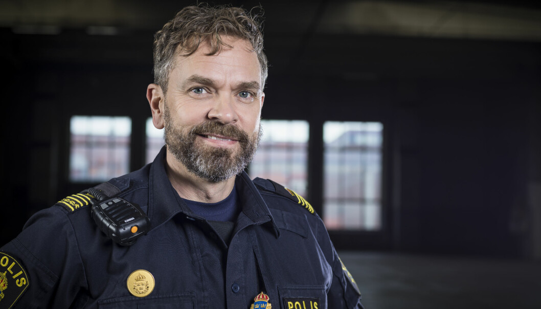 Per Lasson. Per Lasson som polisen Jesse i Tunna blå linjen.