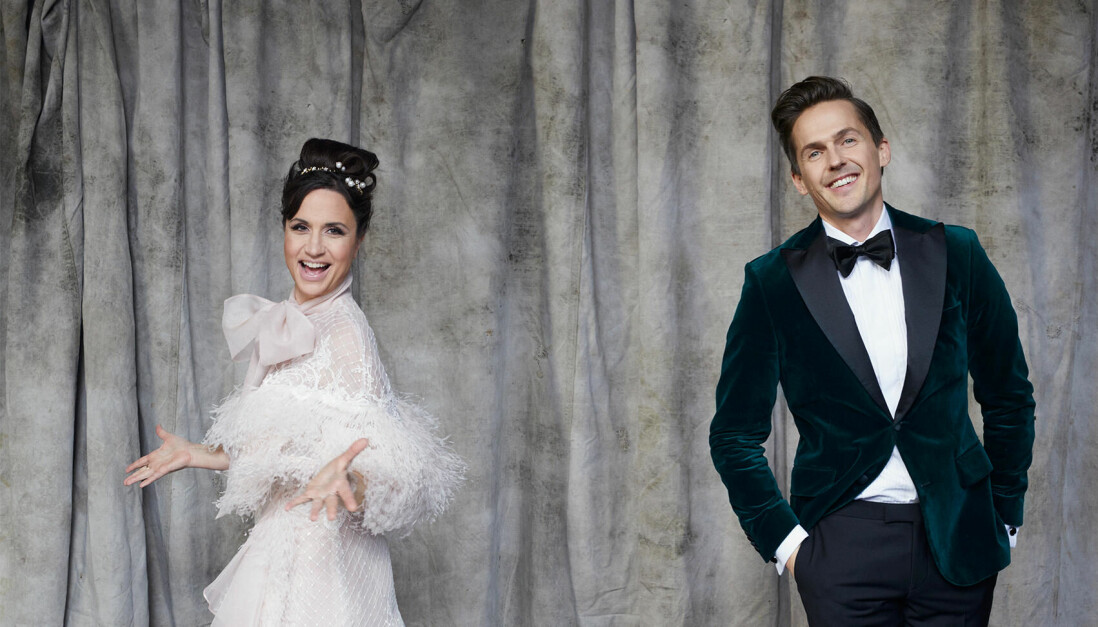 Petra Mede och David Lindgren är nya programledare för Let's dance. Petra Mede och David Lindgren som är nya programledare för Let's dance 2021.