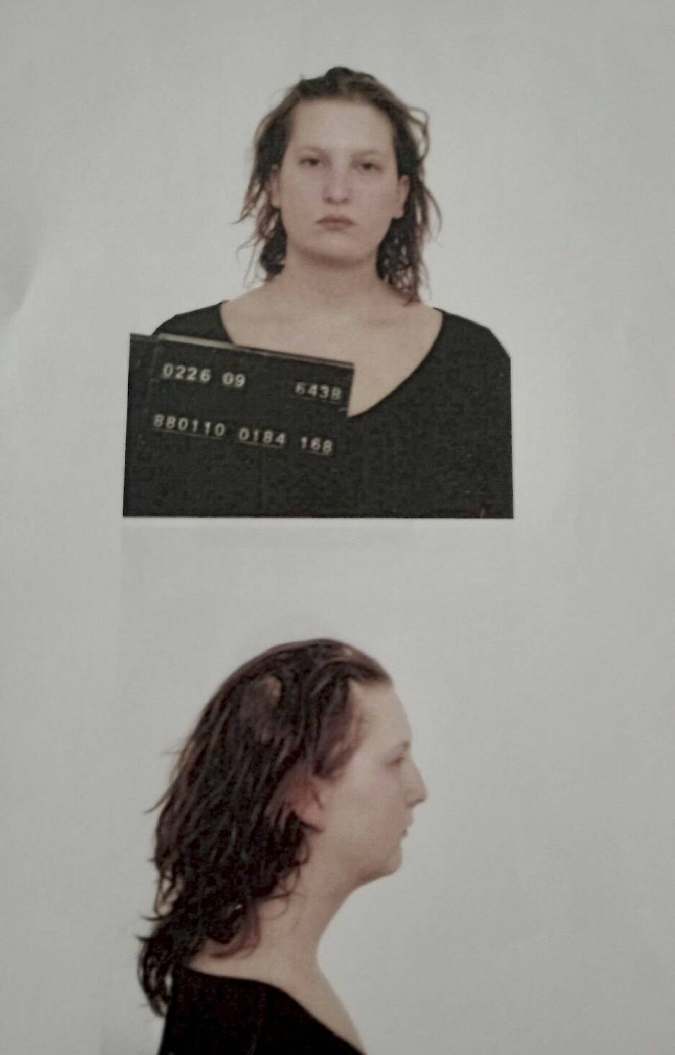 Polisens bild av Anna Lidén när hon greps.