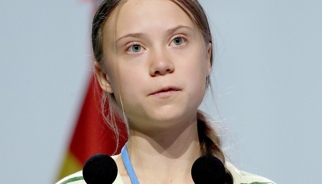 Porträtt av Greta Thunberg som blivit utsedd till Person of the year av Time Magazine.