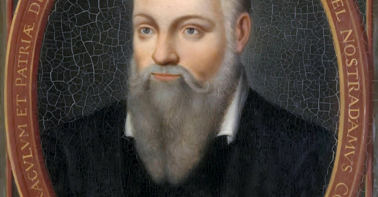 Gammalt porträtt på Nostradamus