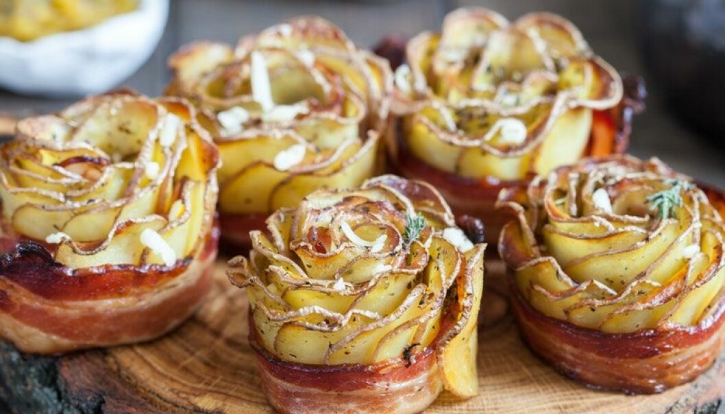 Potatisrosor med bacon.