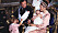 Prinsessan Victoria, kung Carl XVI Gustaf och drottning Silvia med Carl Philip på prinsens dop.
