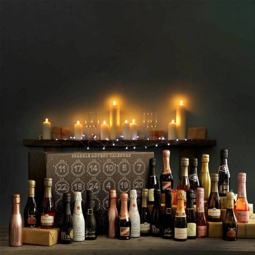 Hela den bubbliga härligheten. Adventskalender med prosecco