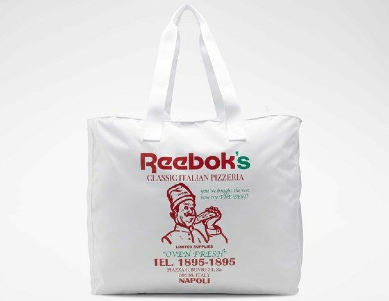 Reebok bärkasse med pizzamotiv