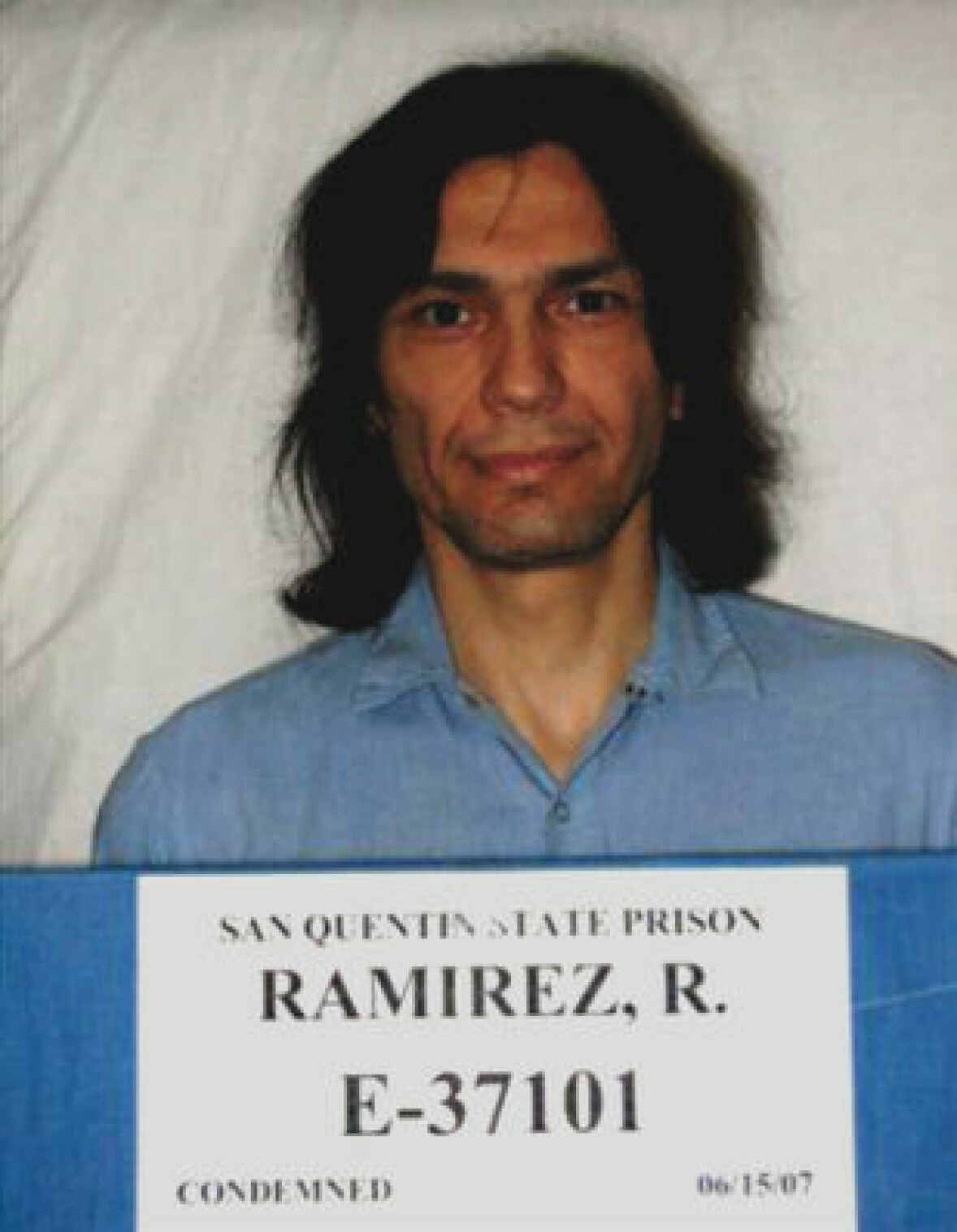 Richard Ramirez satt inspärrad i decennier och dog innan dödsstraffet hann verkställas. Bild på Richard Ramirez från 2007, då han var 47 år gammal och satt i fängelse.
