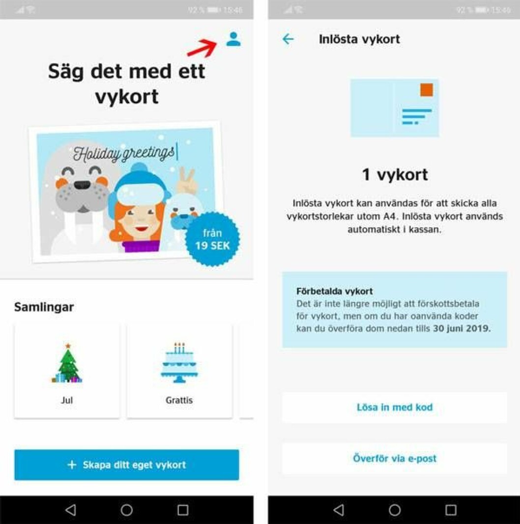 Förvandla dina semesterbilder till vykort med appen Riktiga vykort.