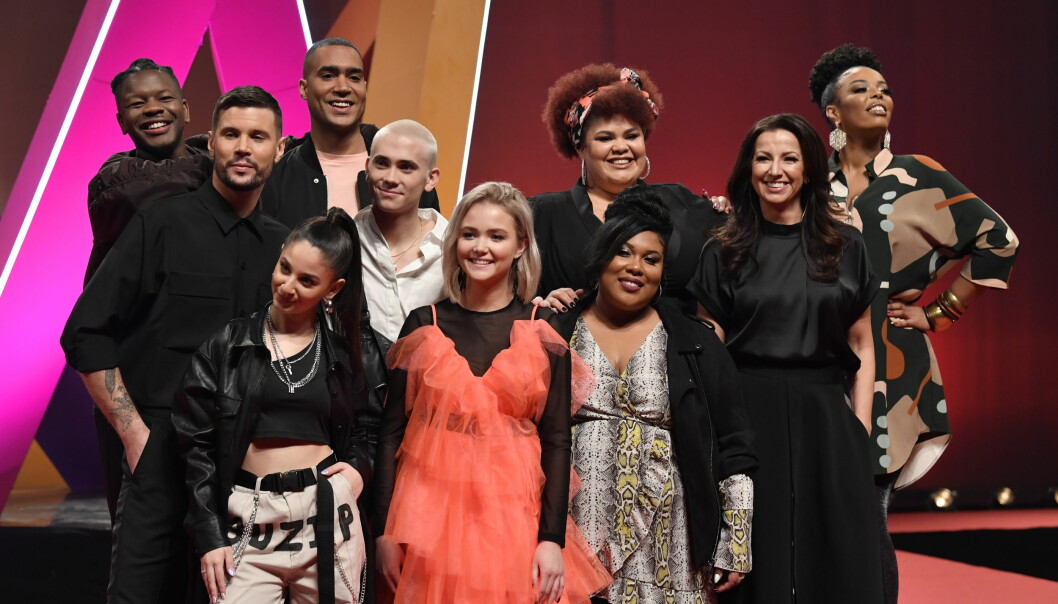 I deltävlingen i Linköping deltar Robin Bengtsson, Suzi P, OVÖ,Felix Sandman, Malou Prytz , The Mamas och Sonja Aldén. Foto: TT Robin Bengtsson, Suzi P, OVÖ, Felix Sandman, Malou Prytz, The Mamas och Sonja Aldén tävlar i Melodifestivalens första deltävling den första februari.