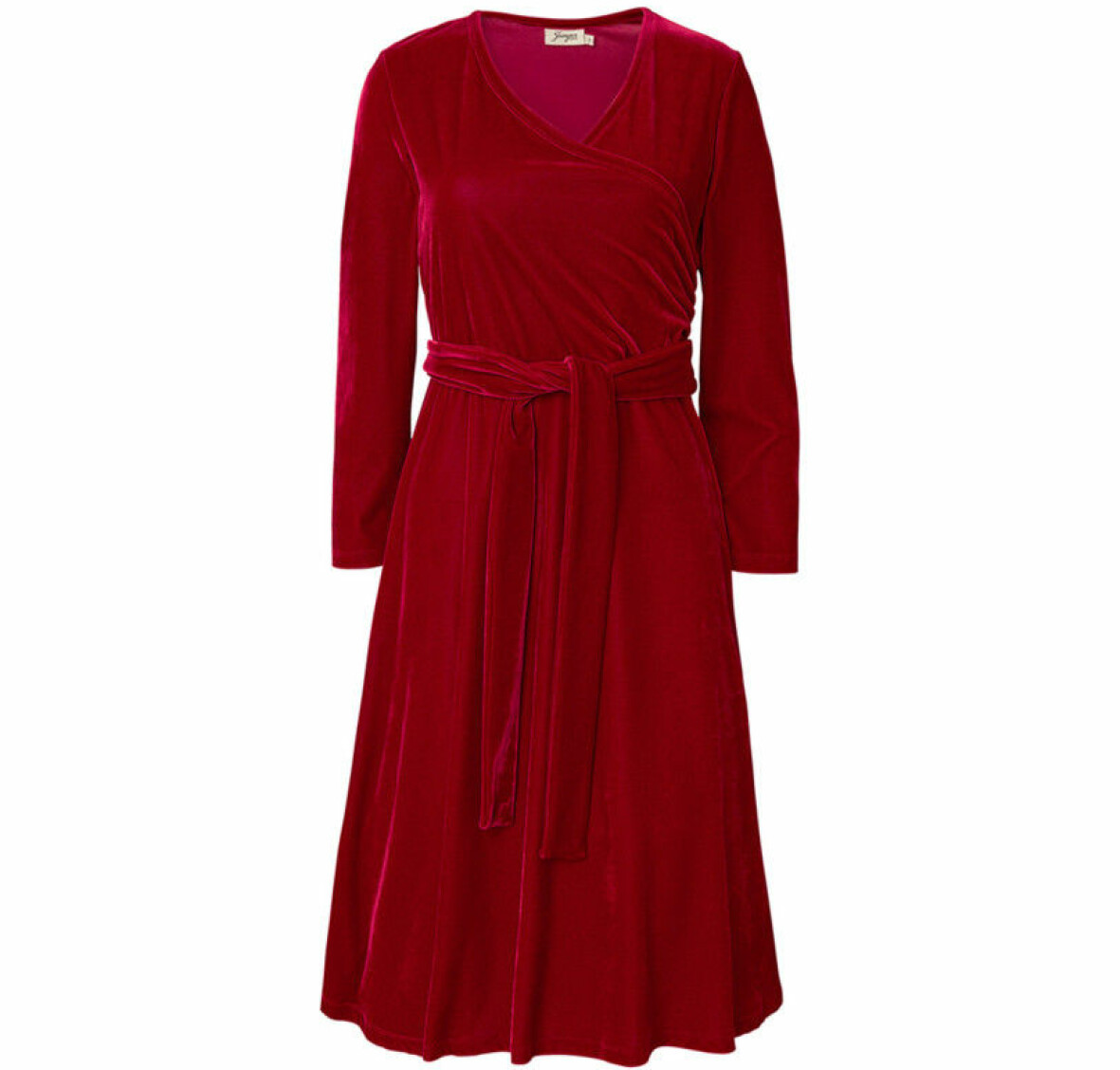 Röd klänning med skärp