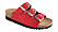 Röd sandal från Scholl.