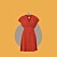 Röd klänning i omlott från Vila