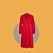 Röd klänning med prickar från Cellbes
