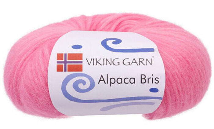 Rosa garn alpaca bris i alpacka, merinoull och nylon