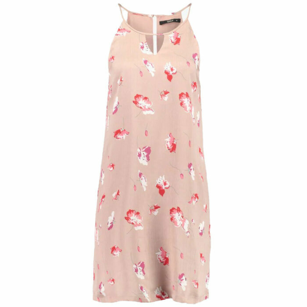 Blommig rosa klänning