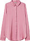 Rosa satinskjorta med dold knäppning och lång ärm, från H&amp;M