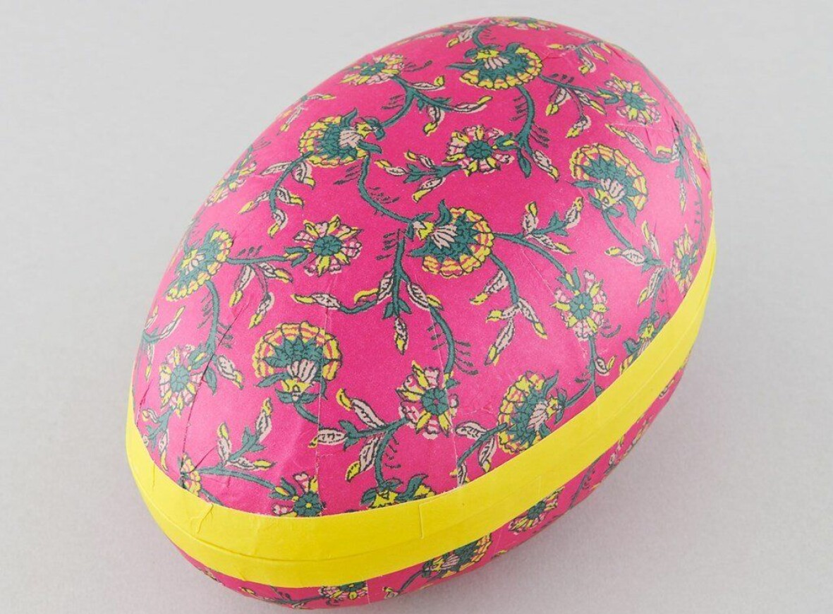 Mönstrat rosa påskägg från Indiska
