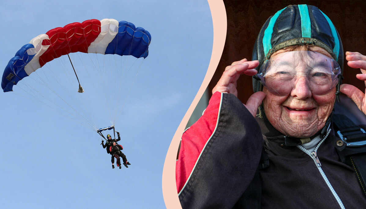 Ruth, 103 år, hoppar fallskärm