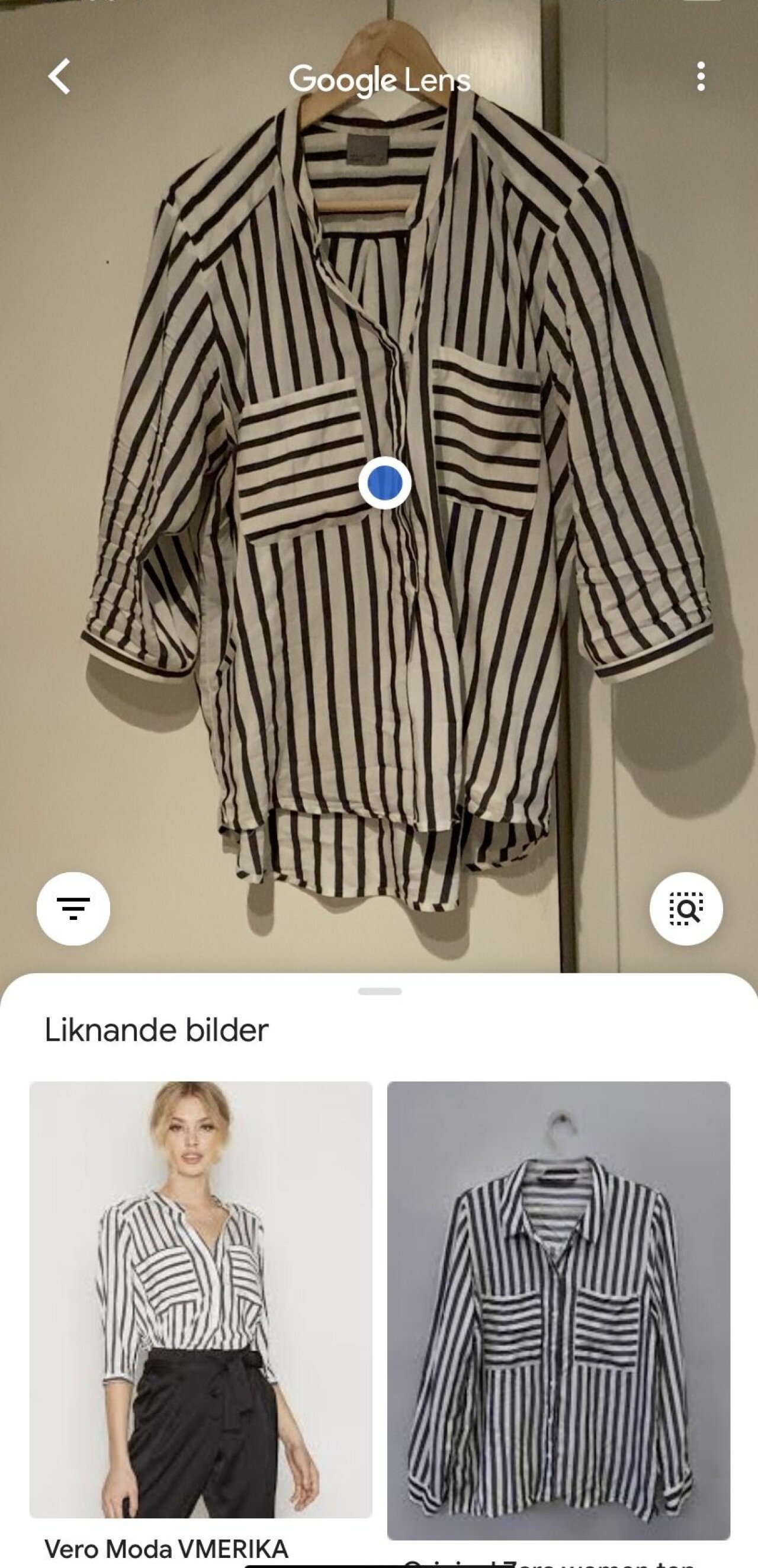 Randig skjorta för dam.
