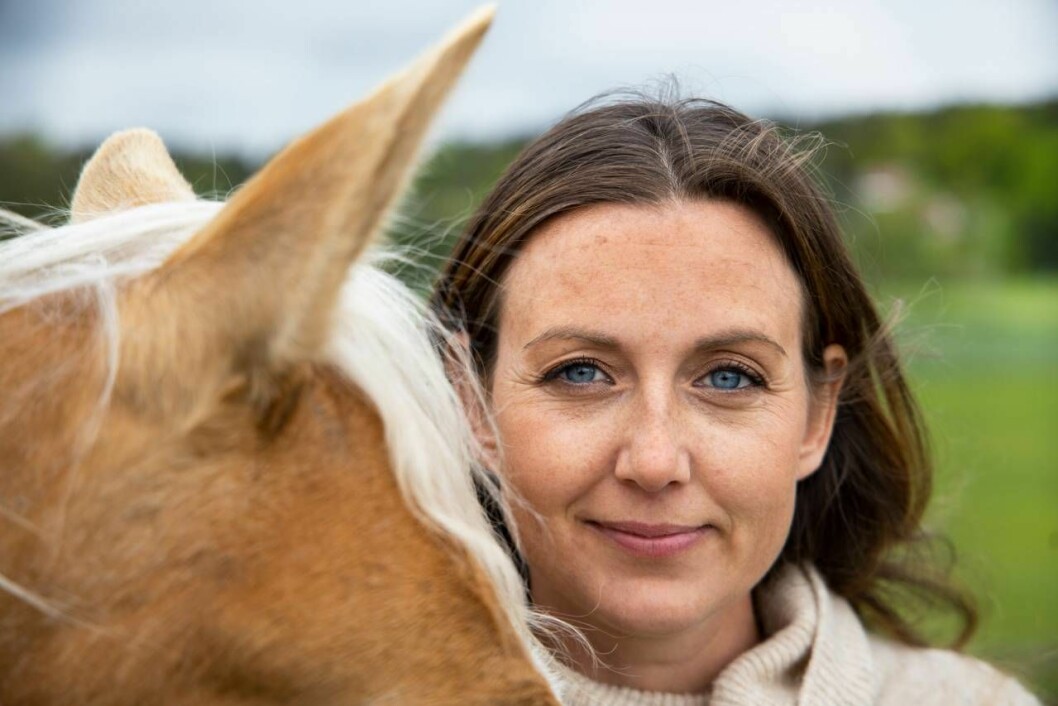 Sanna och hästen Ninna.