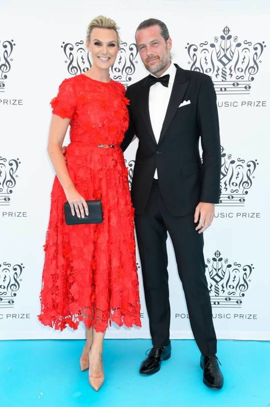 Sanna Nielsen och sambon Joakim Ramsell. Foto: IBL Bildbyrå Sanna Nielsen och sambon Joakim Ramsell på Polarpriset 2018.