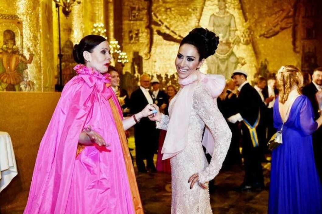Sara Damius klänning på Nobelfesten