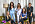Från vänster: Tv- och radiostjärnan Laila Bagge, lkaren Mouna Esmaeilzadeh, influencern Antonija Mandir, författaren Camilla Läckberg, komikern och programledaren Kristina "Keyyo" Petrushina.