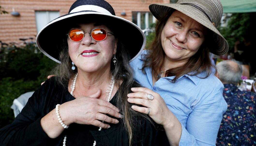 Py Bäckman med dottern Helena Bäckman. Py Bäckman med dottern Helena Bäckman