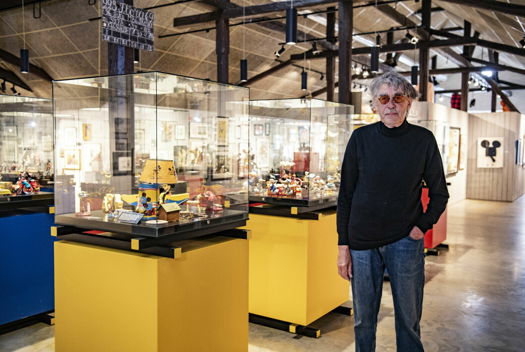 Lasse Åberg i sitt museum