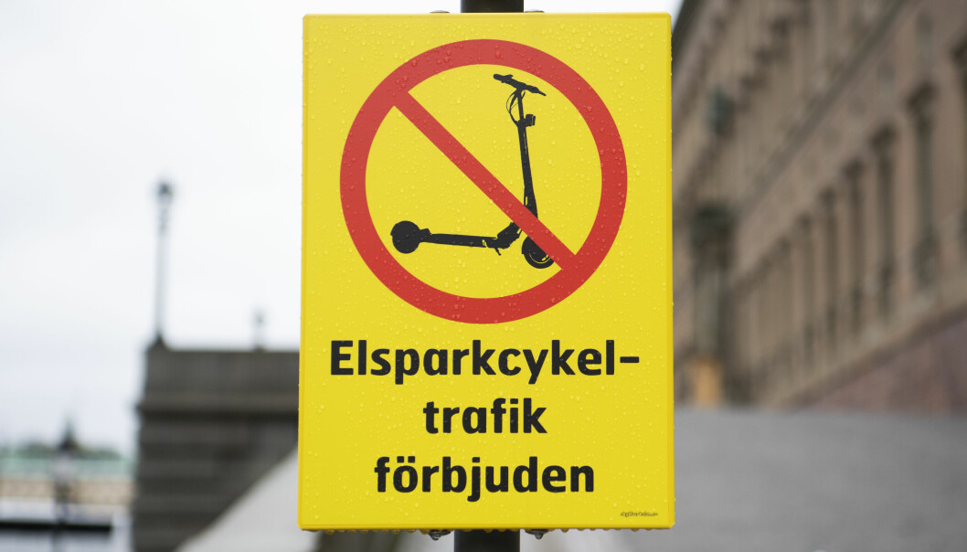 Förbud för elsparkcyklar på gångbana i höst