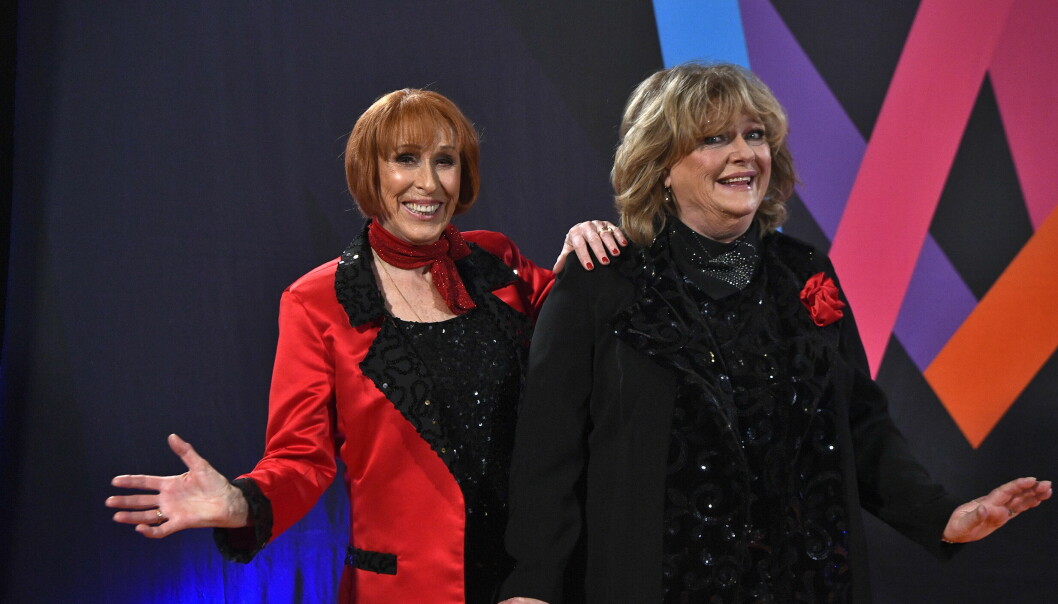 Eva Rydberg och Ewa Roos i Melodifestivalen 2021.