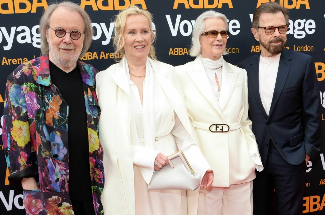 Abba-medlemmarna Benny Andersson, Agnetha Fältskog, Anni-Frid Lyngstad and Björn Ulvaeus på premiären av <span class=" italic" data-lab-italic_desktop="italic">Abba Voyage</span> i London, den 26 maj 2022. Abba-medlemmarna Benny Andersson, Agnetha Fältskog, Anni-Frid Lyngstad and Björn Ulvaeus på premiären av Abba Voyage i London, den 26 maj 2022.