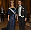 Kronprinsessan Victoria och prins Daniel under kungamiddagen i slottet i Stockholm 2015.