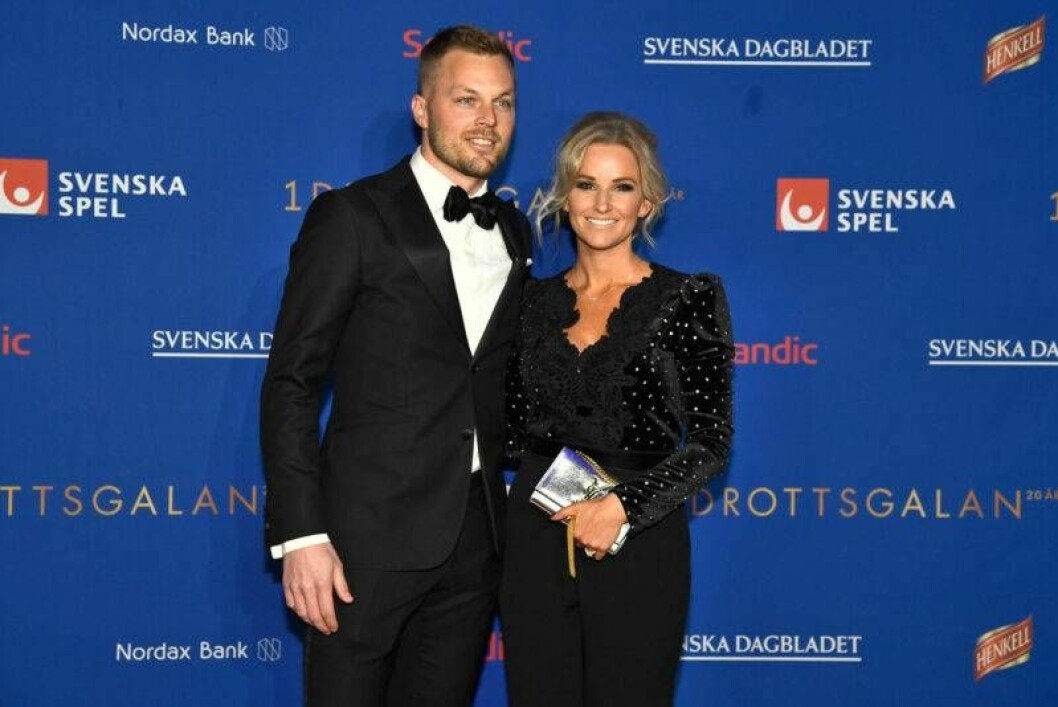 Röda mattan, Sebastian Larsson och frun Tina