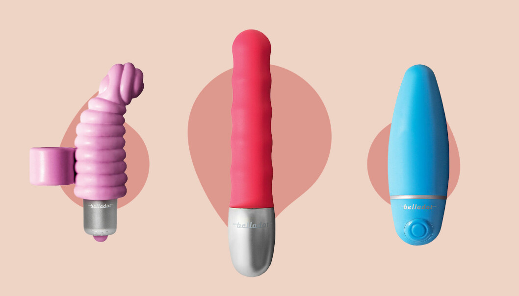 Sexleksaker i olika färger för kvinnor.