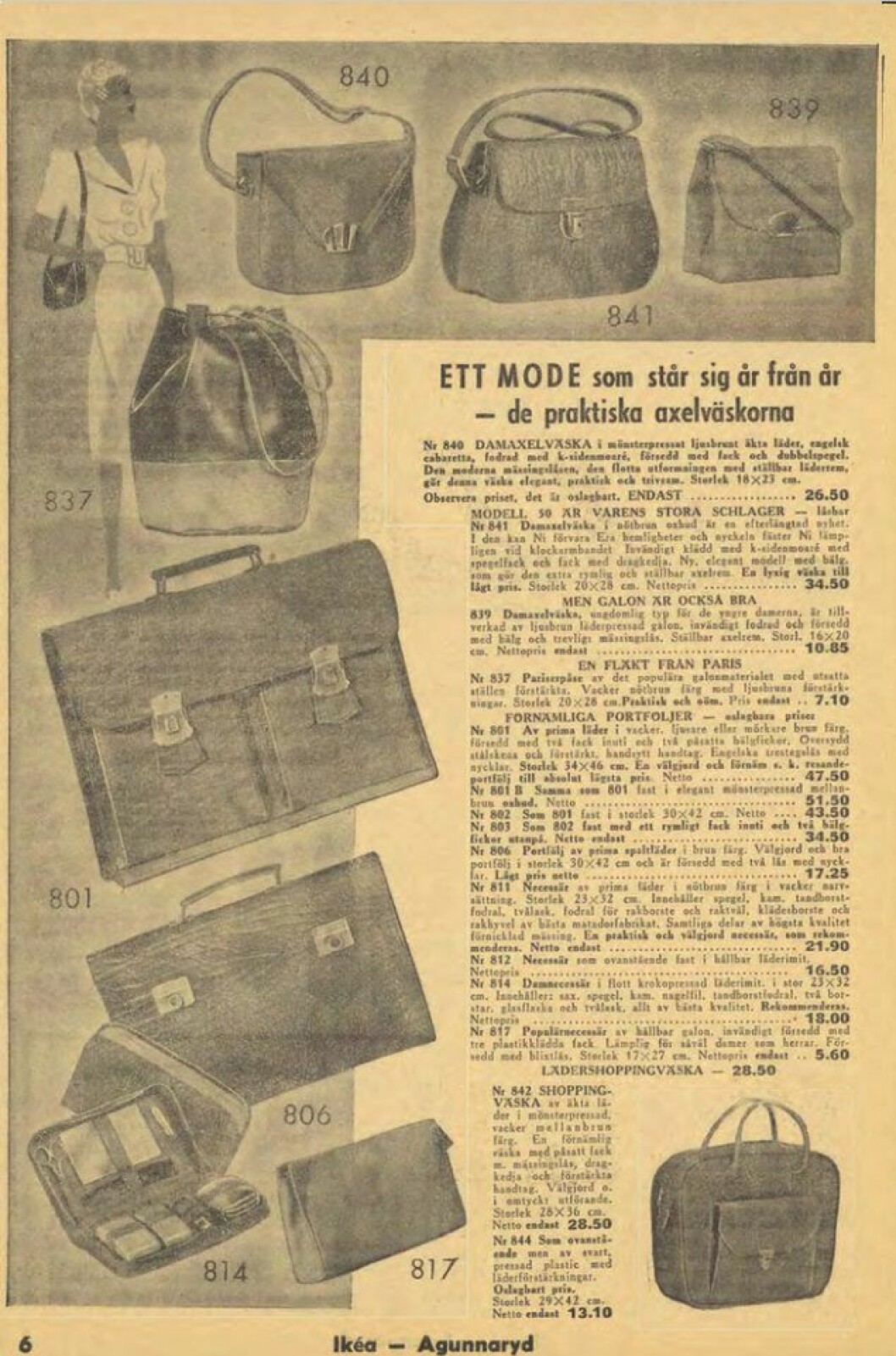 Bild från Ikeakatalogen 1950.