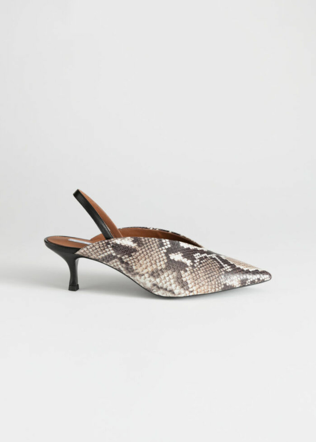 Ormskinnsmönstrad slingback