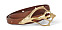 Smalt skinnbälte med spänne i form av en snäcka, från Rodebjer