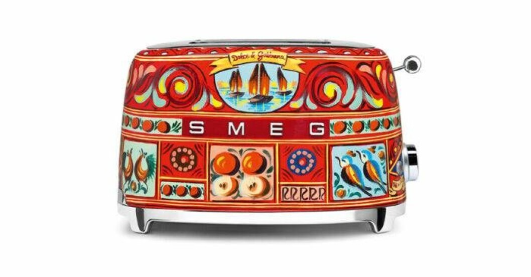 Brödrost från Smeg med mönster av Dolce & Gabbana