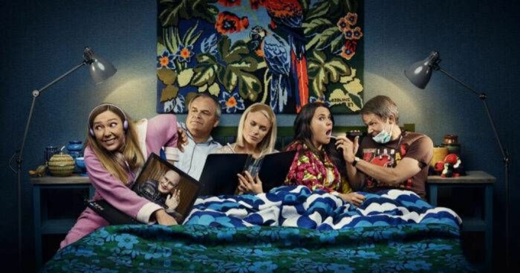 Tv-serien <em>Solsidan</em> är tillbaka med en sjätte säsong. Klippbild från säsong 6 av Solsidan