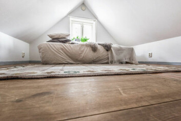 Huset rymmer flera sovplatser. Sovloft
