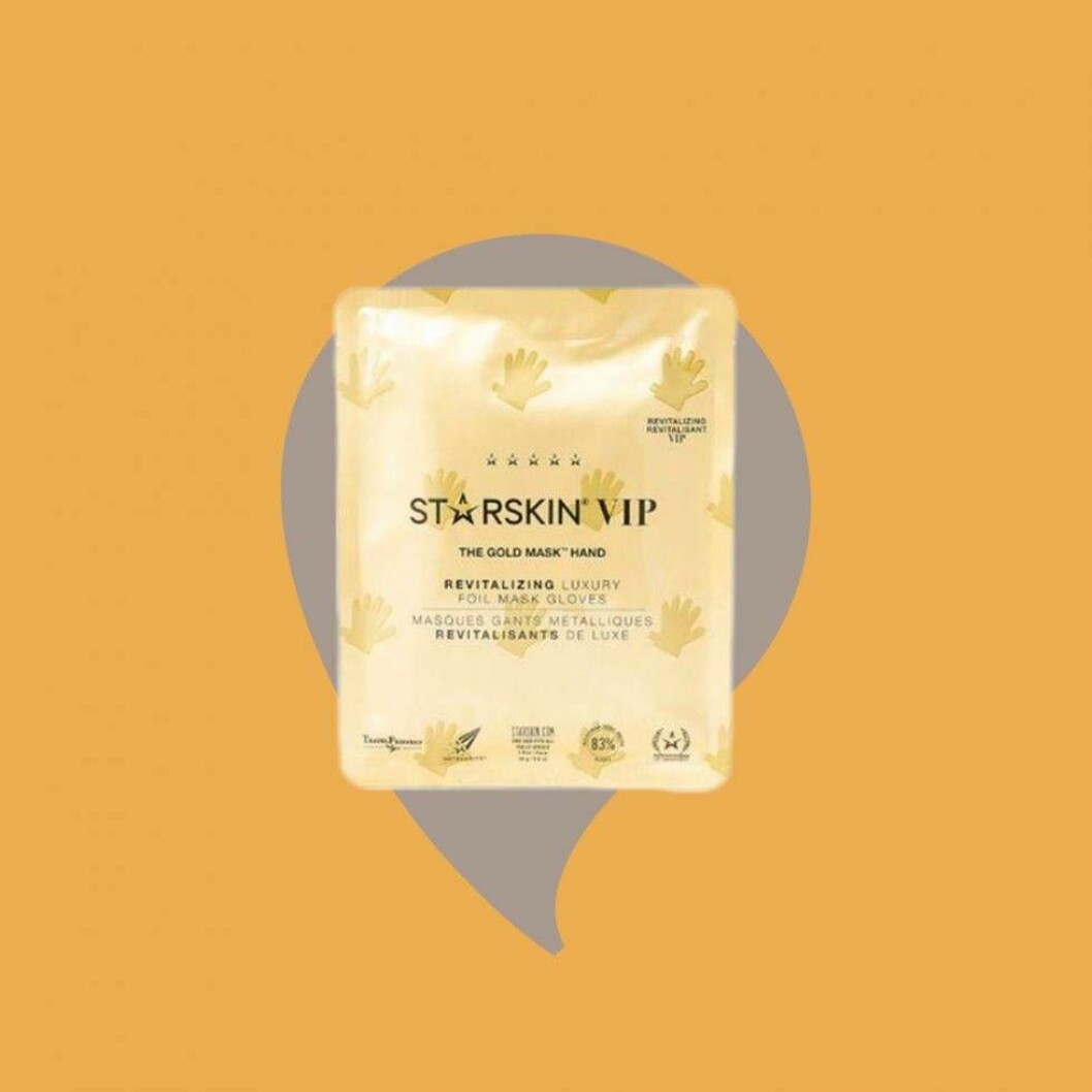 Starskin gold revolution mask för handen mot torra händer.